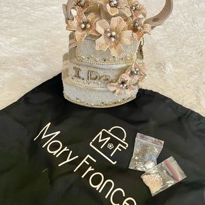 Mary Frances “I Do” wedding cake beaded purse